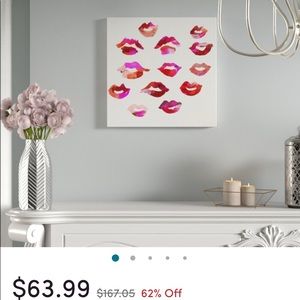 “Those Lips” Glitter Finish Stretched Canvas